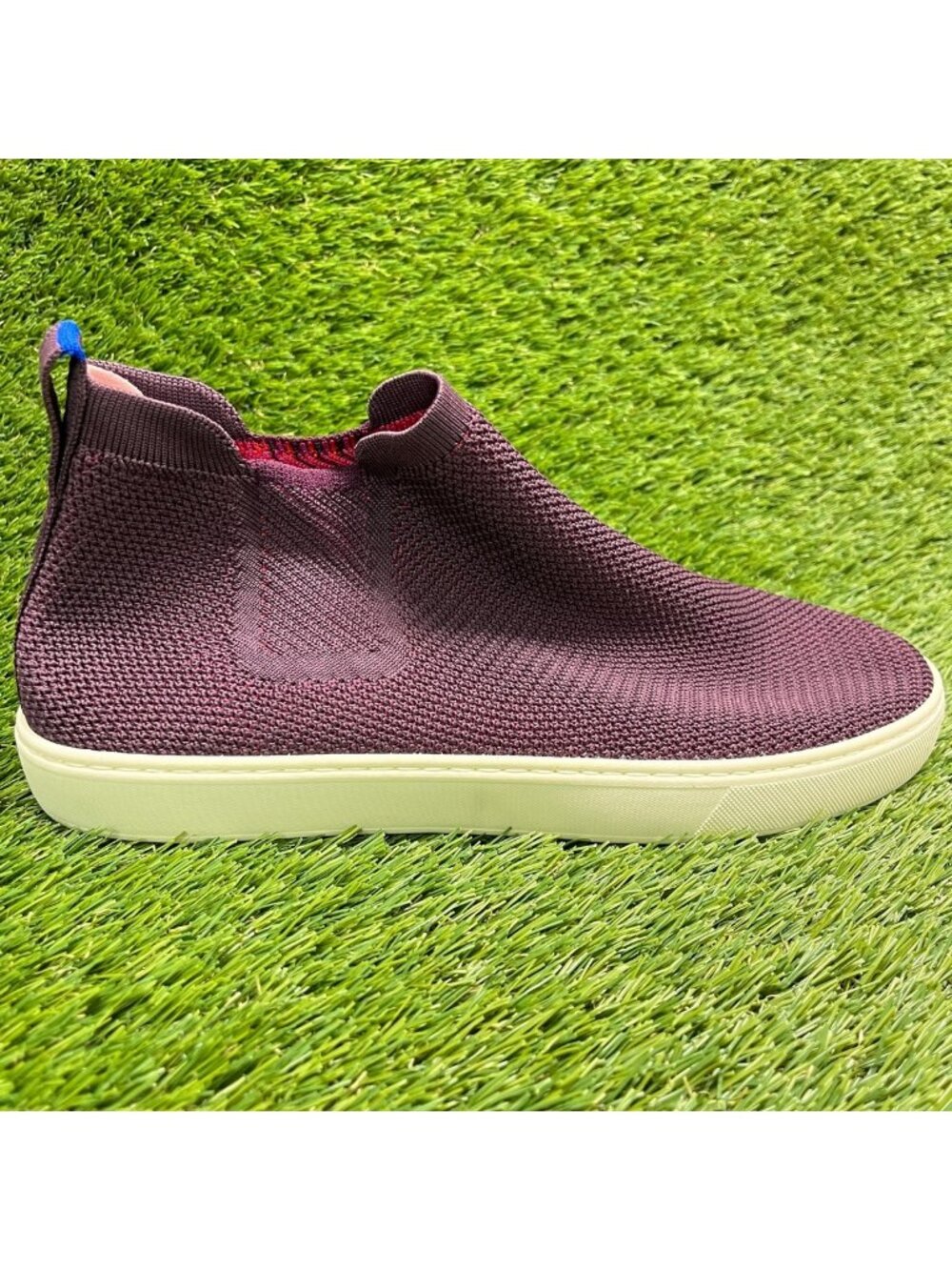Rothy's The Chelsea Womens Size 12.5 Purple Classic Outdoor Pull On Ankle Boots